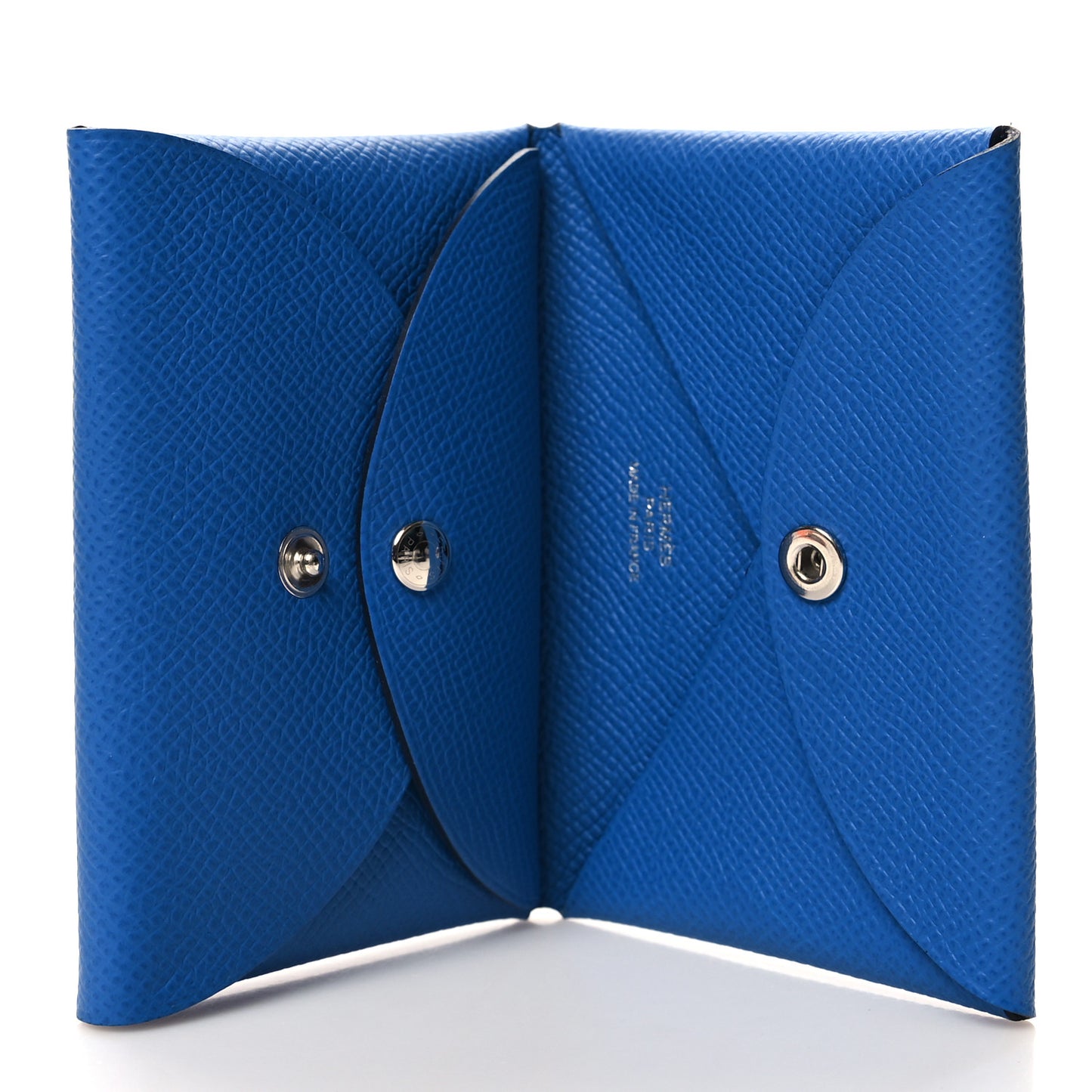 Epsom Calvi Duo Card Case Bleu Zanzibar