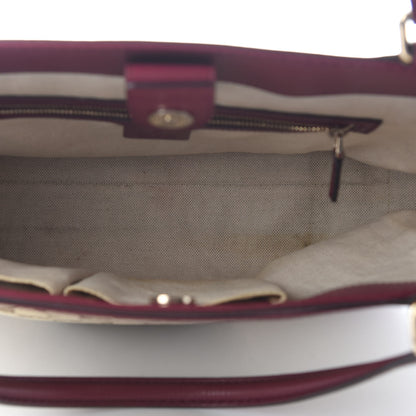 Gucci Monogram Web Medium Mayfair Tote Cherry 4 of 10