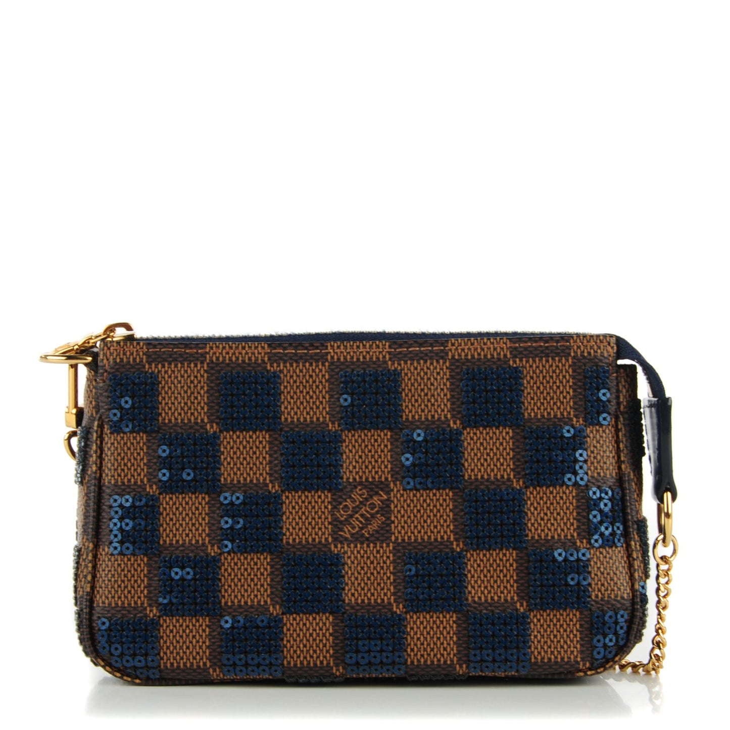 Damier Paillettes Mini Pochette Accessories Blue