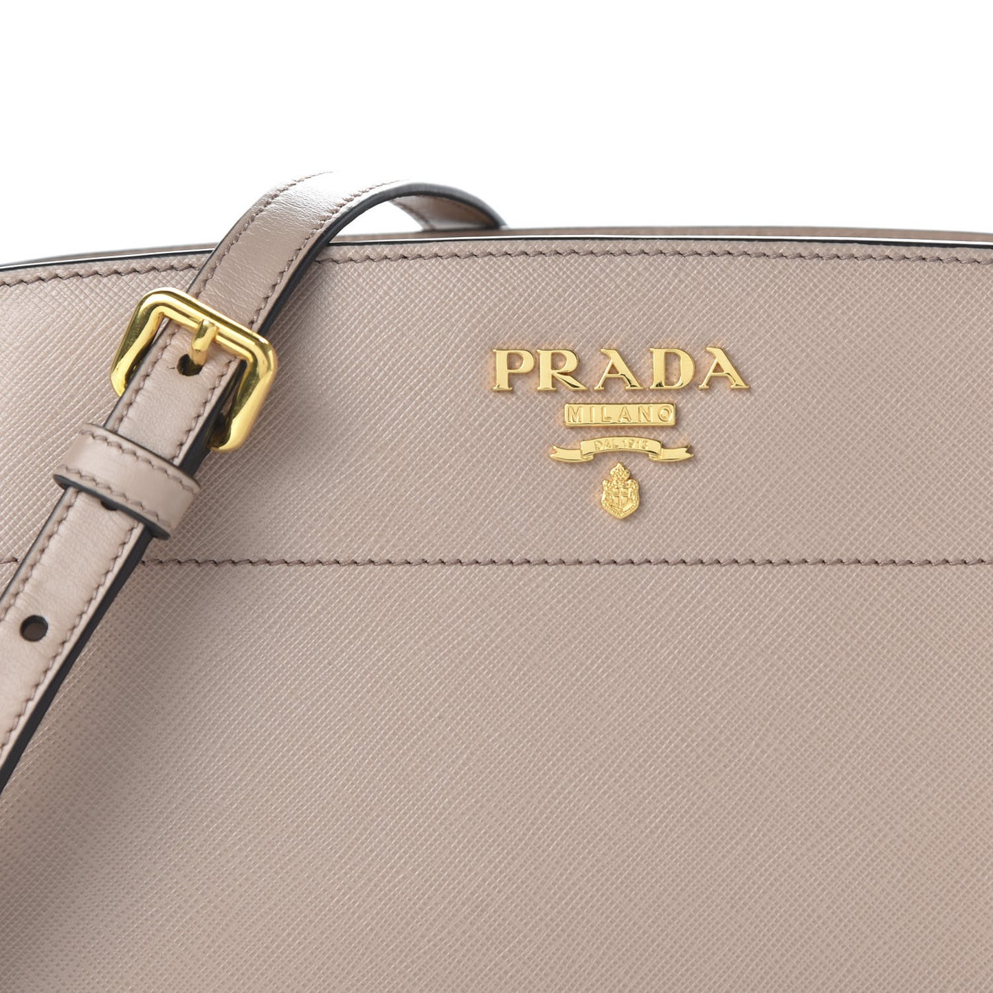 Saffiano City Calfskin Esplanade Crossbody Bag Cipria