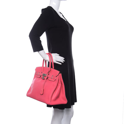 Hermes Epsom Candy Birkin 35 Rose Tyrien Rubis 2 of 12