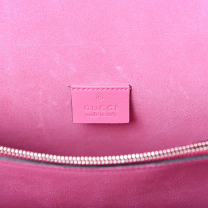 Gucci GG Supreme Monogram Suede Pierced Heart Embroidered Medium Dionysus Shoulder Bag Beige Ebony Pink Tropical Flower 5 of 14