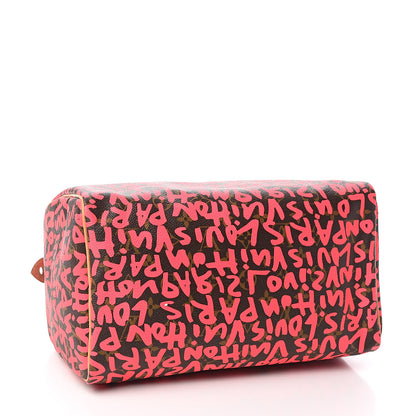 Louis Vuitton Monogram Graffiti Speedy 30 Fuchsia 4 of 10
