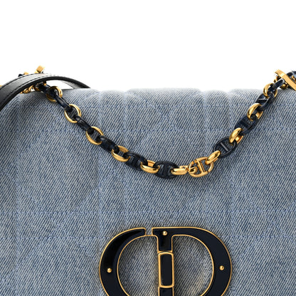 Christian Dior Denim Macrocannage Medium Caro Bag Blue 8 of 11