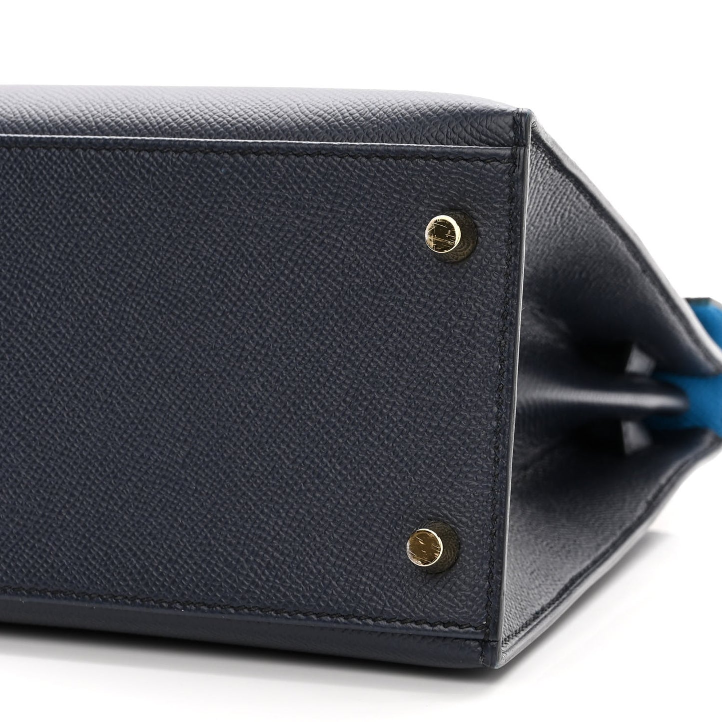 Epsom Casaque Kelly Sellier 28 Bleu Indigo Black Bleu Frida