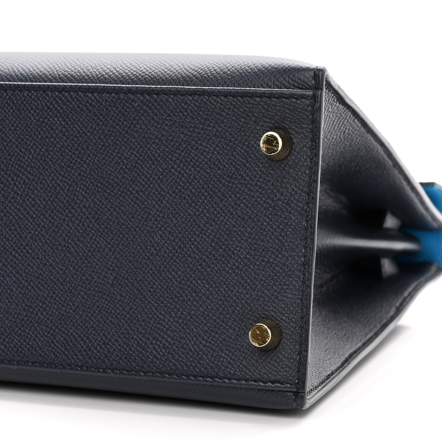 Hermes Epsom Casaque Kelly Sellier 28 Bleu Indigo Black Bleu Frida 10 of 12