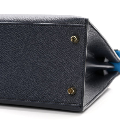 Hermes Epsom Casaque Kelly Sellier 28 Bleu Indigo Black Bleu Frida 10 of 12