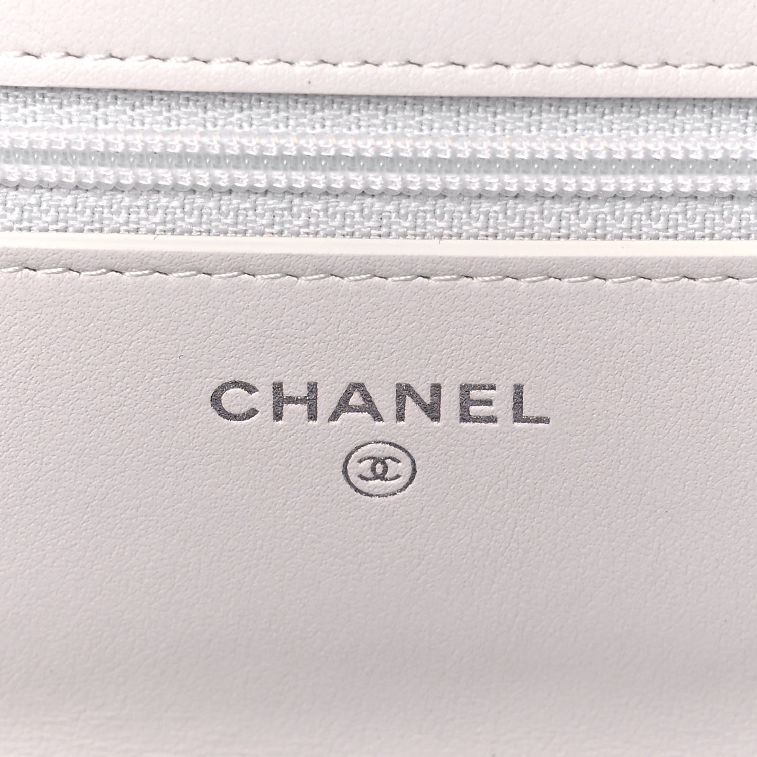 Chanel Glossy Calfskin Quilted Chanel 19 Wallet On Chain WOC White Black 8 of 15