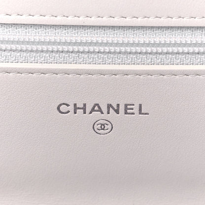 Chanel Glossy Calfskin Quilted Chanel 19 Wallet On Chain WOC White Black 8 of 15