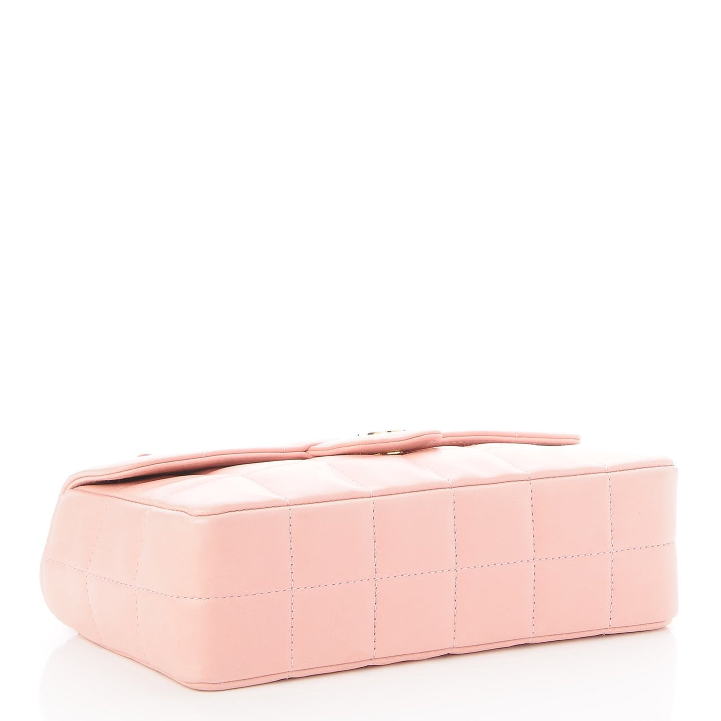 Lambskin Quilted Mini Chocolate Bar Camellia Flap Pink