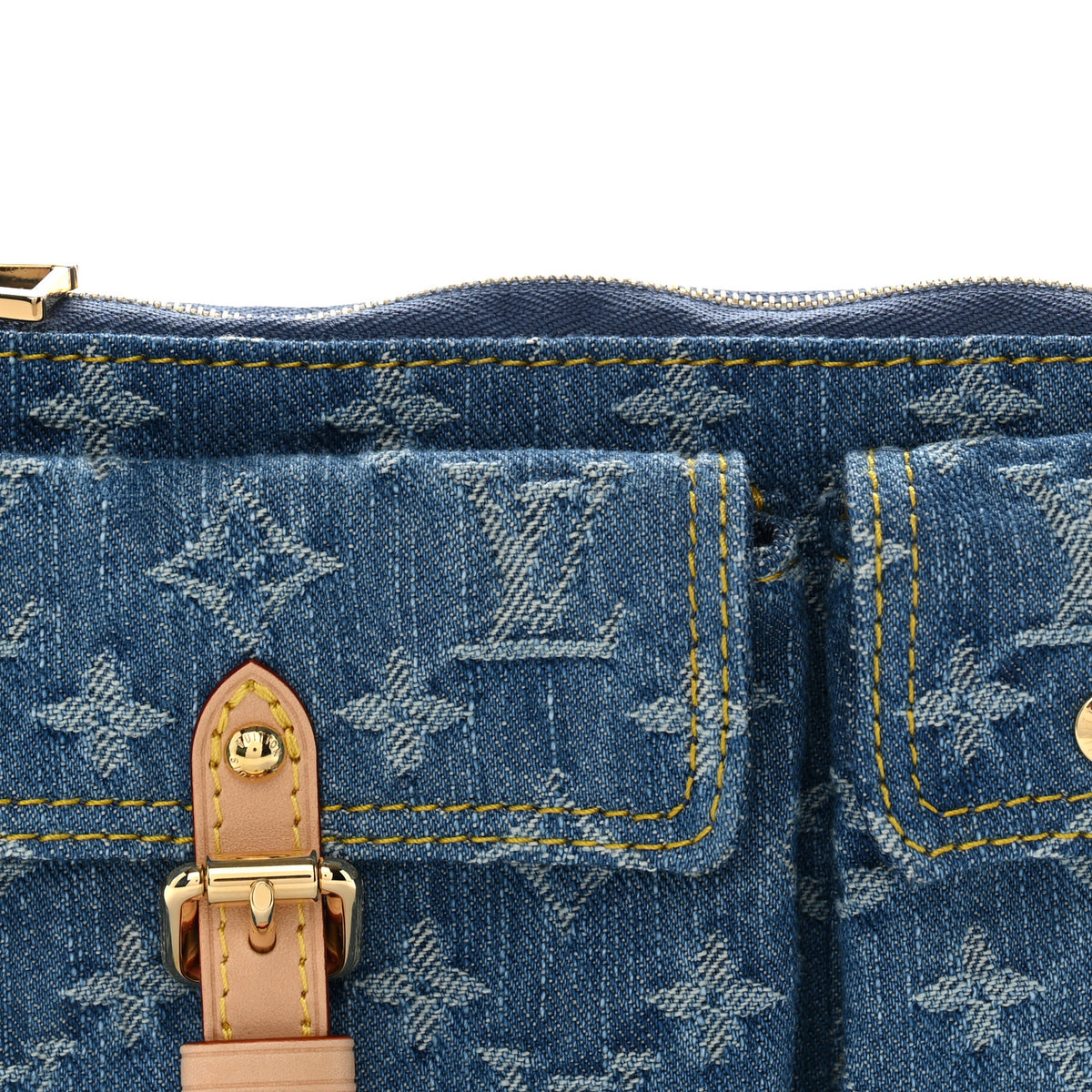 Monogram Pochette Accessories Cargo Blue Denim