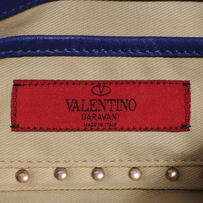 Valentino Garavani Nappa Rockstud Bangle Clutch Blue China 6 of 7