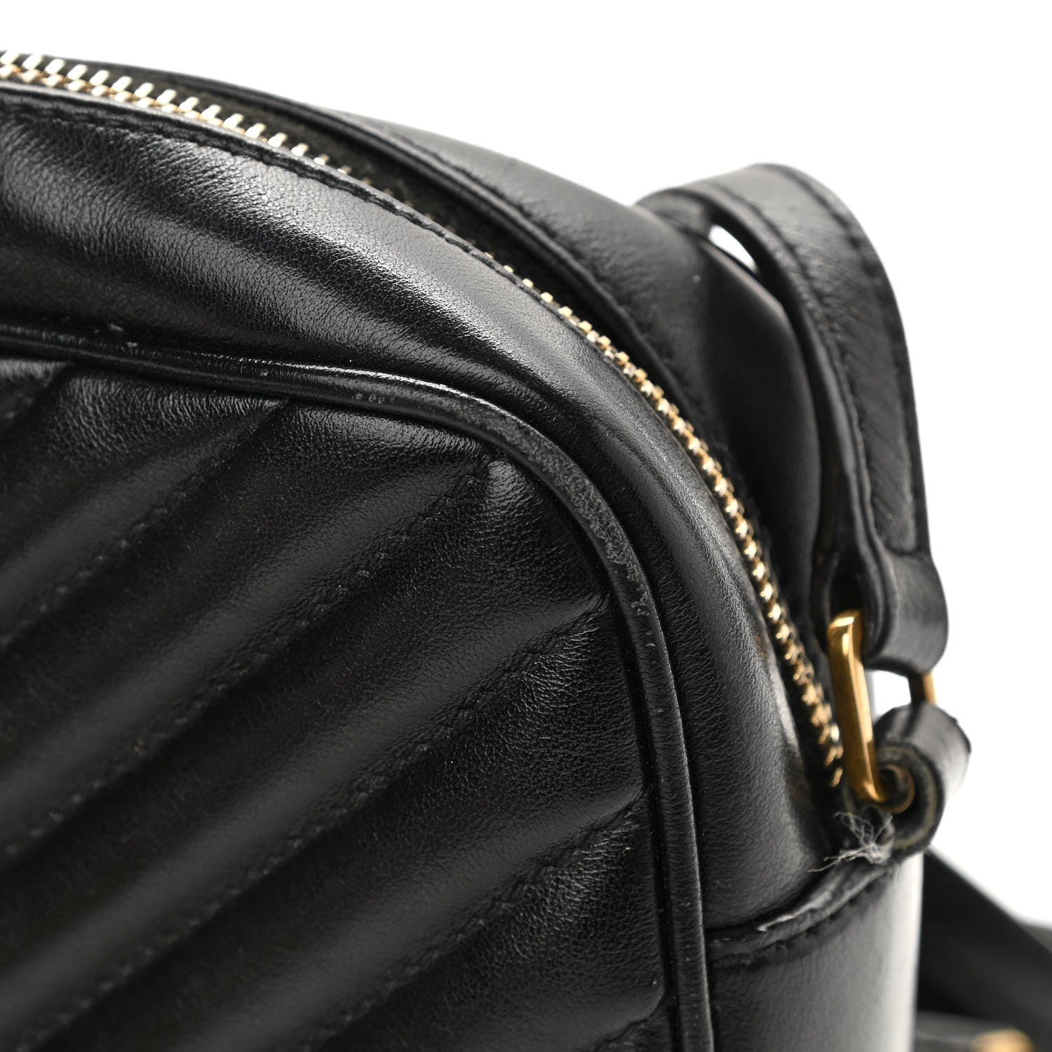 Saint Laurent Calfskin Matelasse Monogram Lou Camera Bag Black 13 of 21
