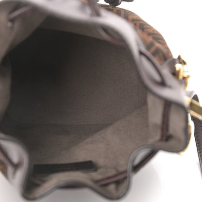 Fendi Suede Vitello King F is Fendi Micro FF Mini Mon Tresor Bucket Bag Sigaro Marrone Ebano 5 of 9