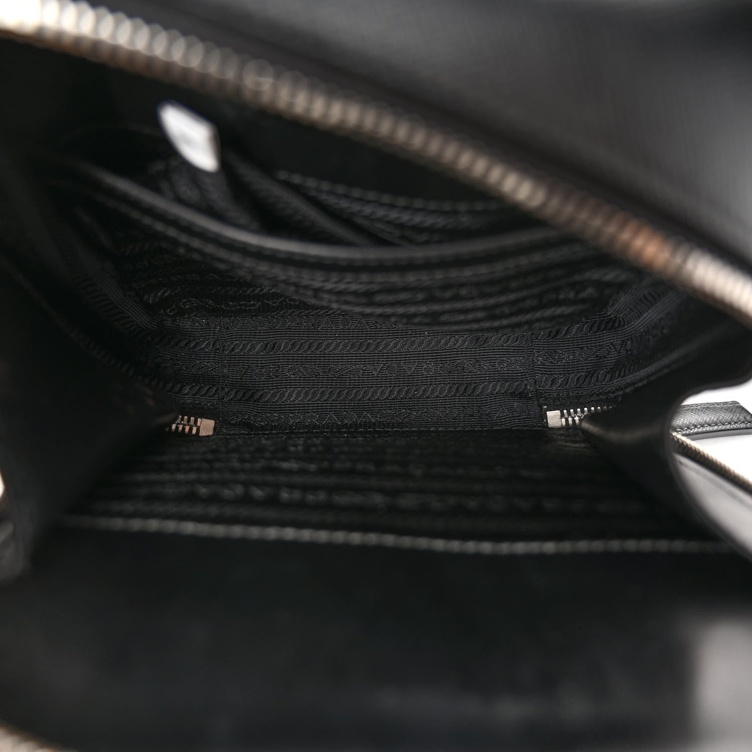 Prada Saffiano Crossbody Messenger Bag Black 6 of 12