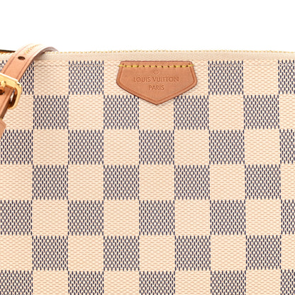 Louis Vuitton Damier Azur Double Zip Pochette 9 of 11