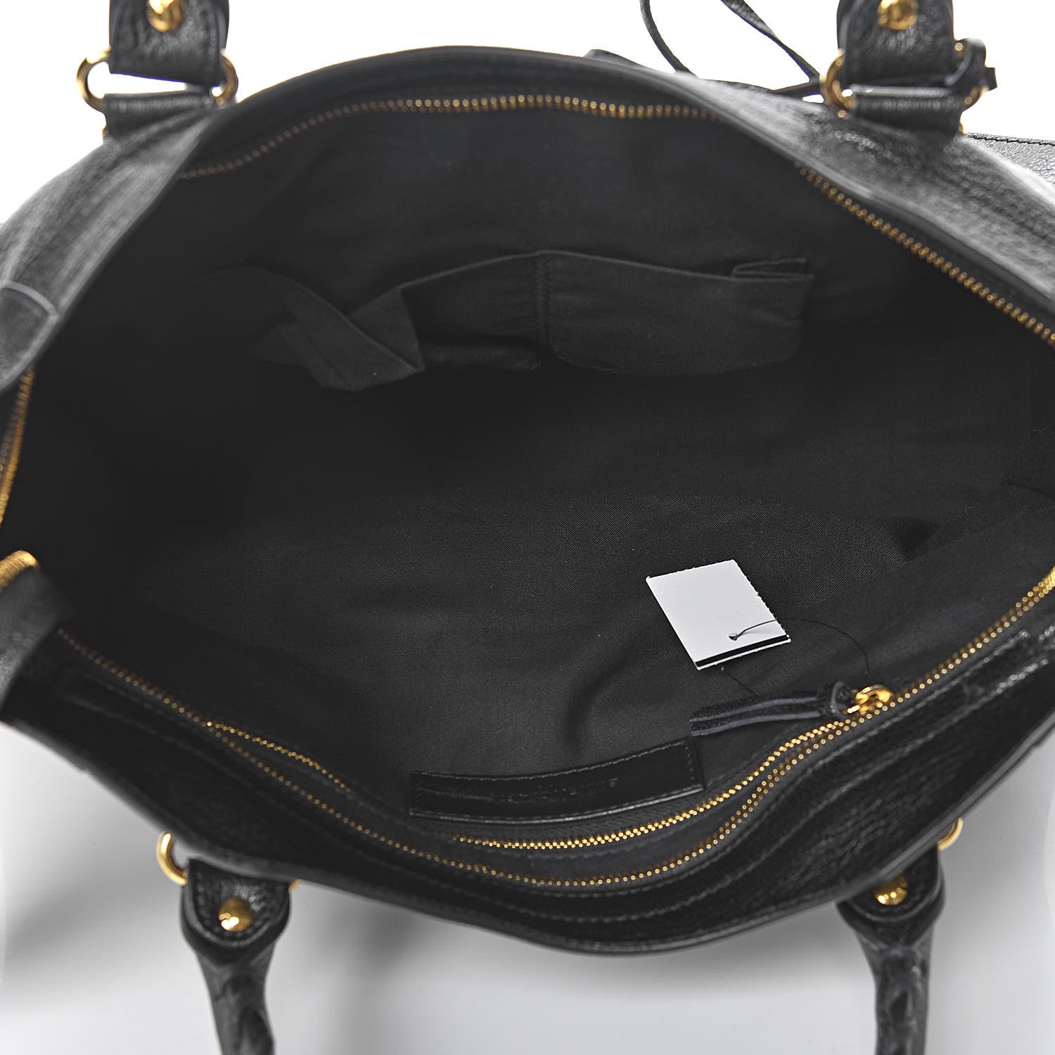 Balenciaga Chevre Gold Metallic Edge Hardware City Black 5 of 10