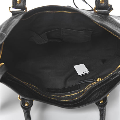 Balenciaga Chevre Gold Metallic Edge Hardware City Black 5 of 10