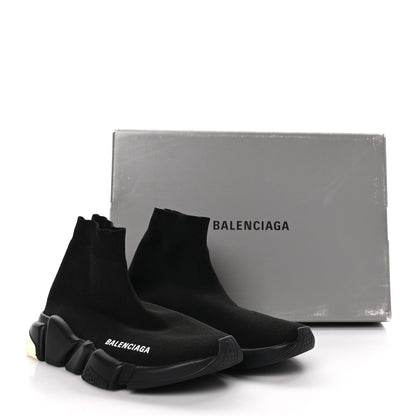 Balenciaga Neoprene Knit Womens Speed Sneakers 36 Black White 7 of 7