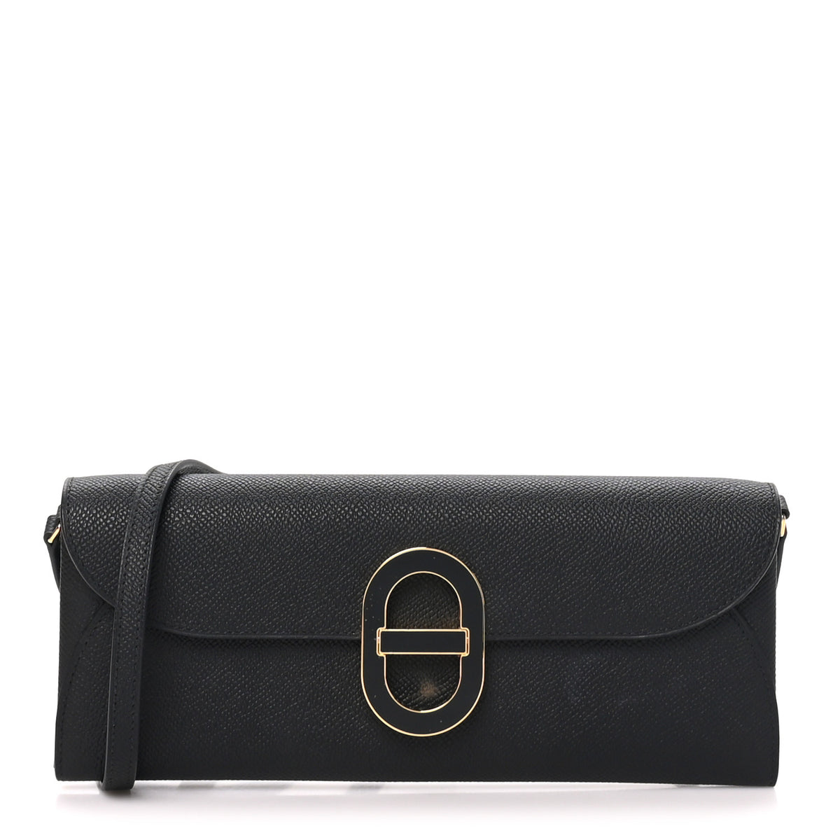 Hermes Epsom Enamel Maillon Wallet To Go Black 1 of 10