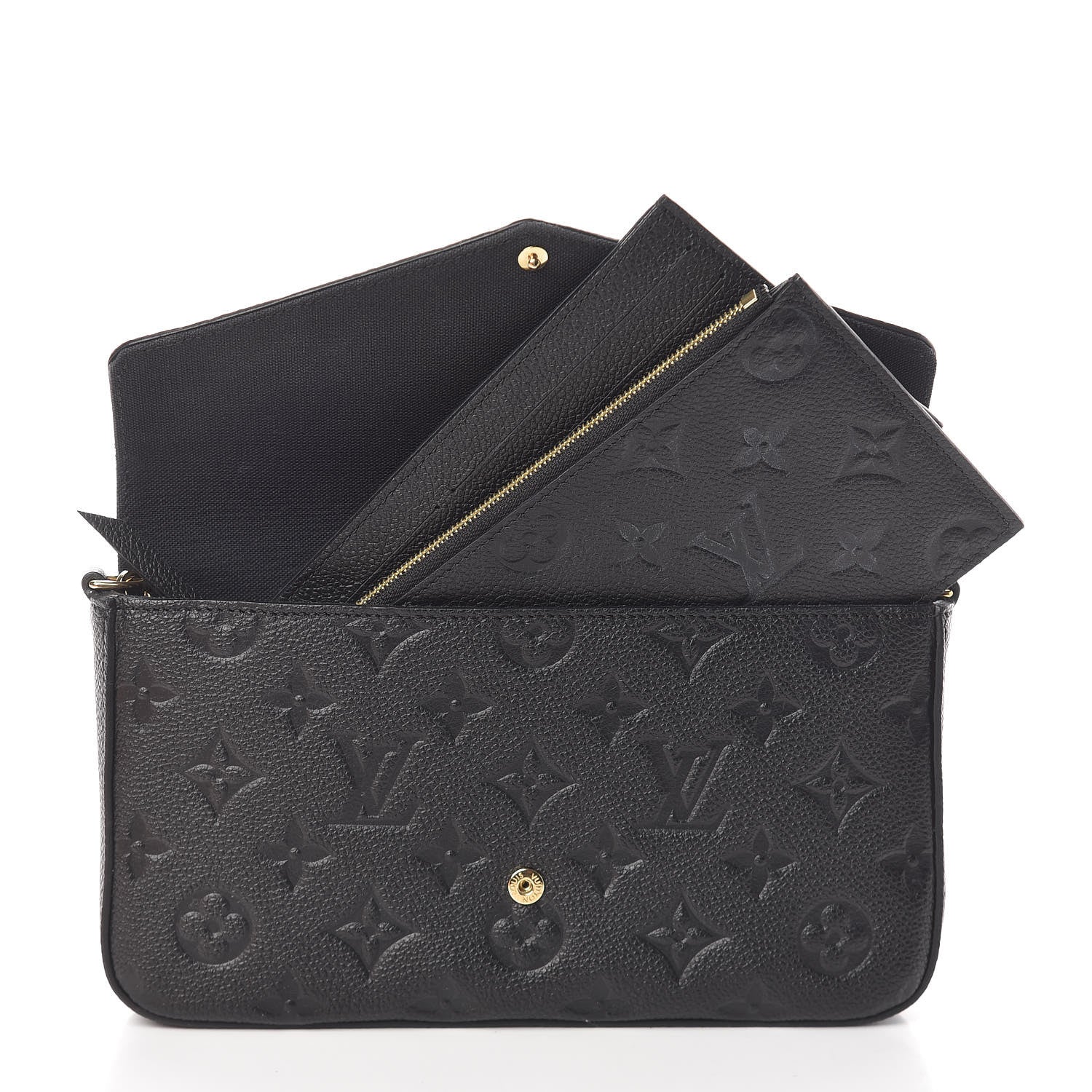 Louis Vuitton Empreinte Pochette Felicie Chain Wallet Black 5 of 10