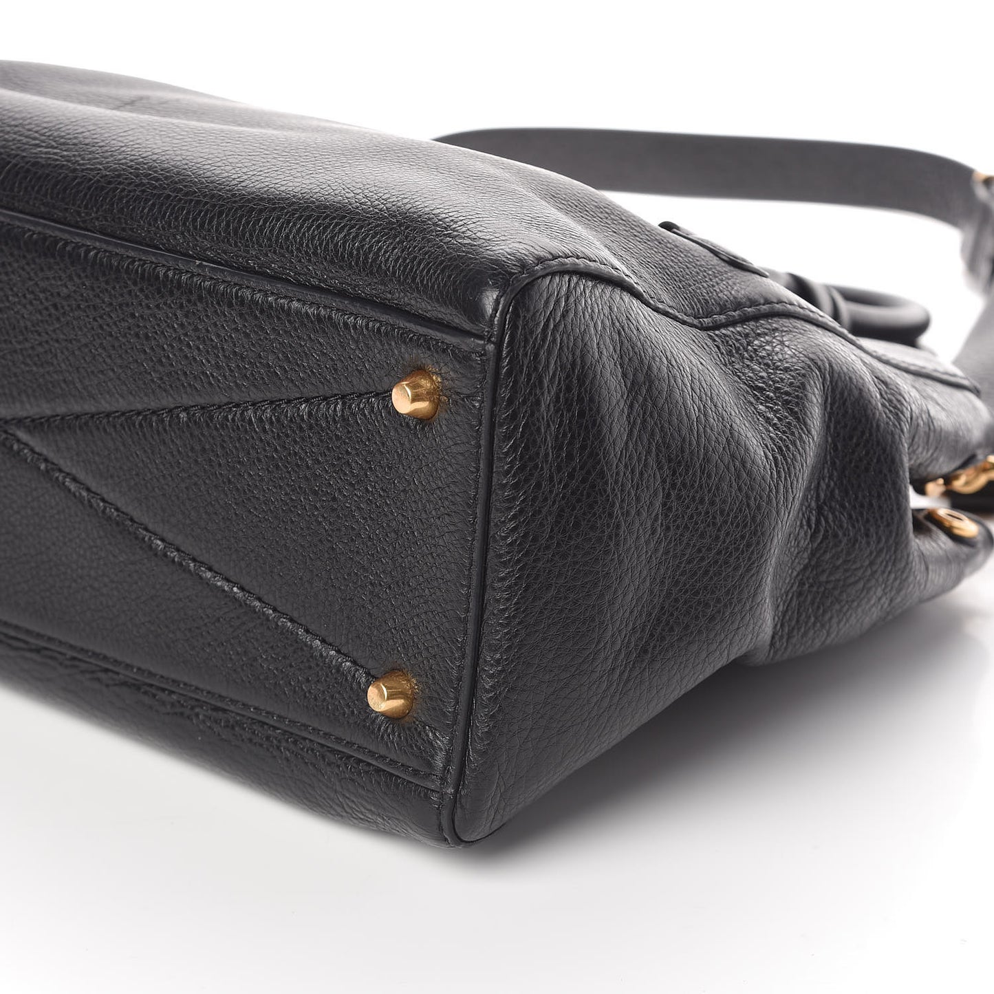 Textured Calfskin Medium Incognito Satchel Black