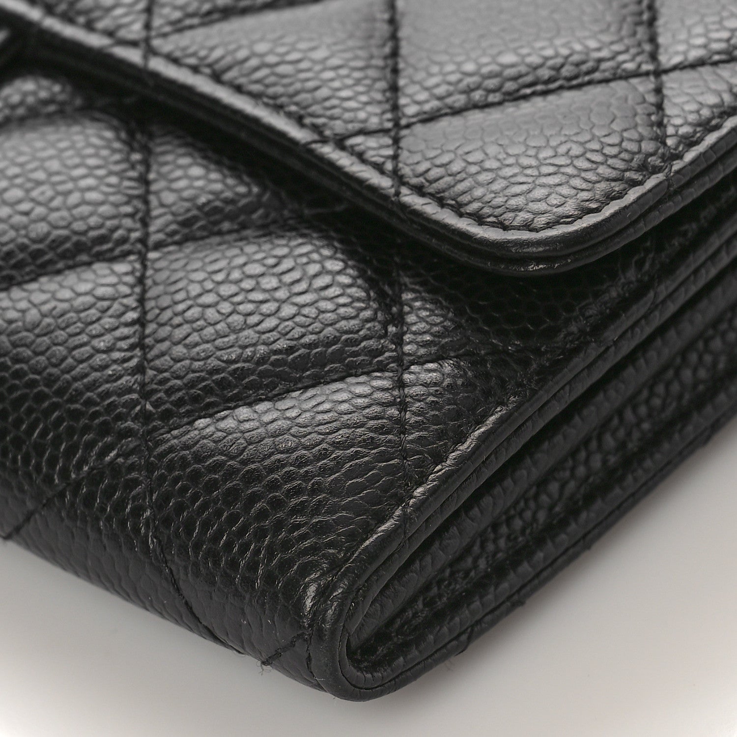 Chanel Caviar Quilted Large Gusset Flap Wallet Black 9 of 9