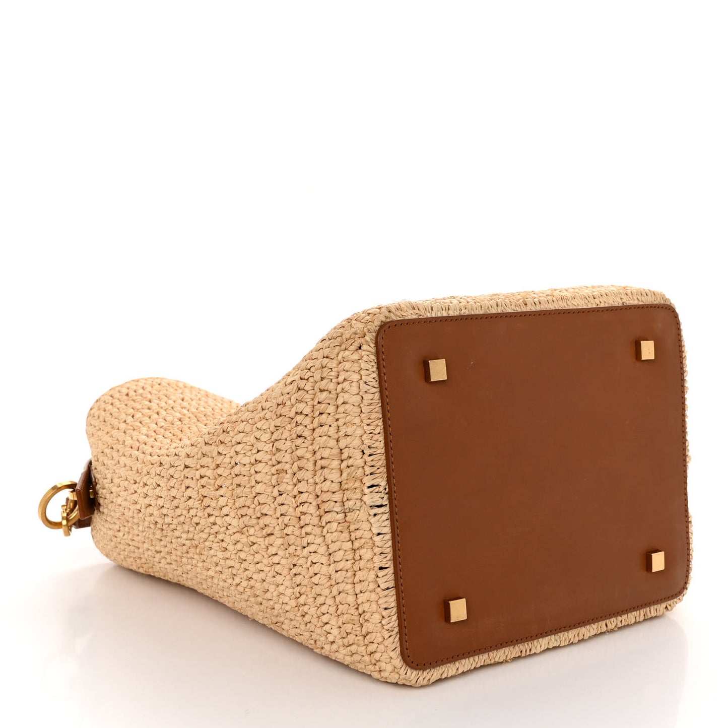 Raffia Vegetable Le 37 Bucket Bag Naturel Brick