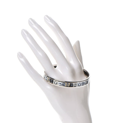Hermes Enamel Printed Narrow Capitales Bracelet 65 2 of 6