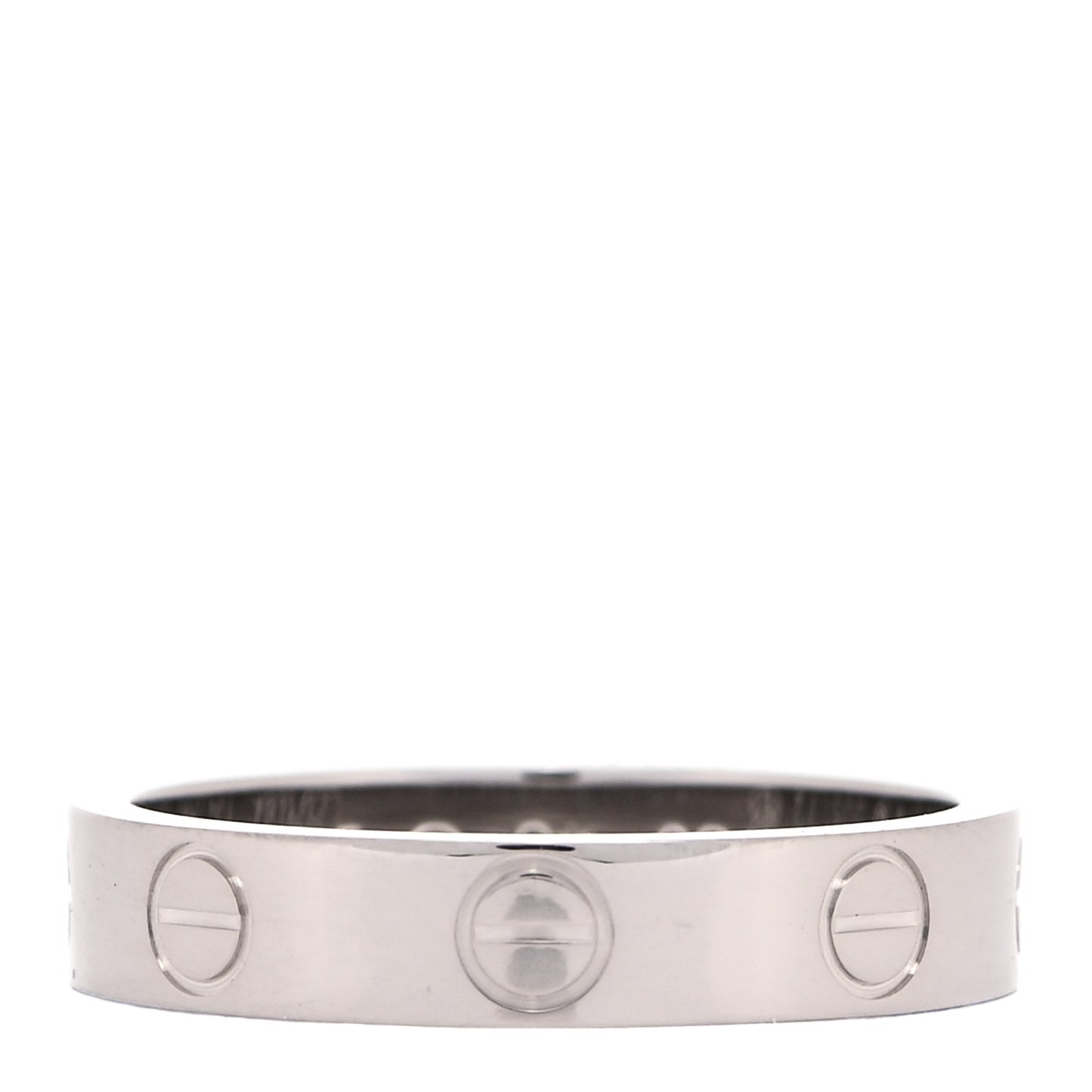 18K White Gold 3.5mm LOVE Wedding Band Ring 49 4.75