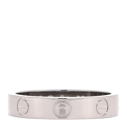 Cartier 18K White Gold 3.5mm LOVE Wedding Band Ring 49 4.75 3 of 5