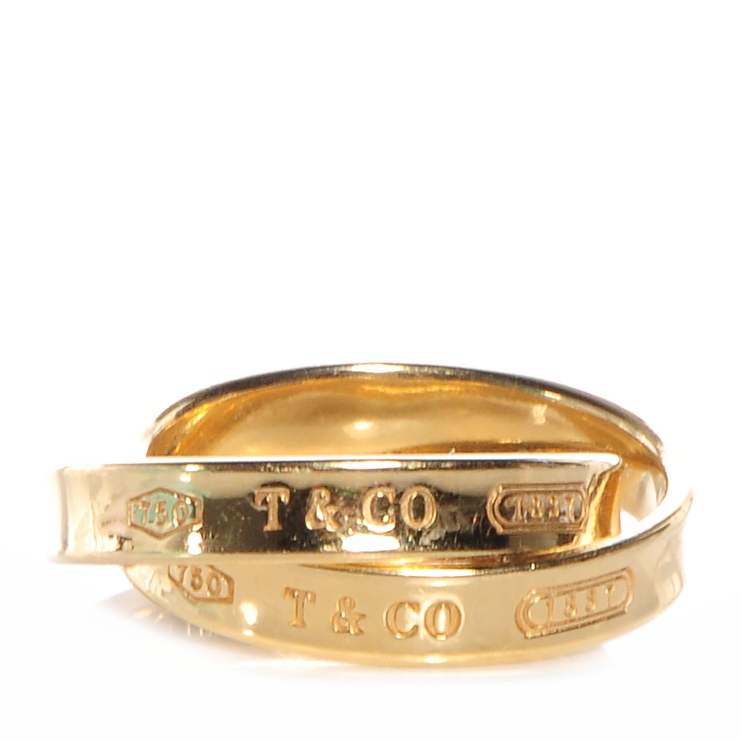 Tiffany 18k Yellow Gold Interlocking Circles Ring 6 1 of 5