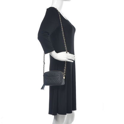 Chanel Caviar Quilted Mini Coco Tassel Camera Case Black 2 of 10