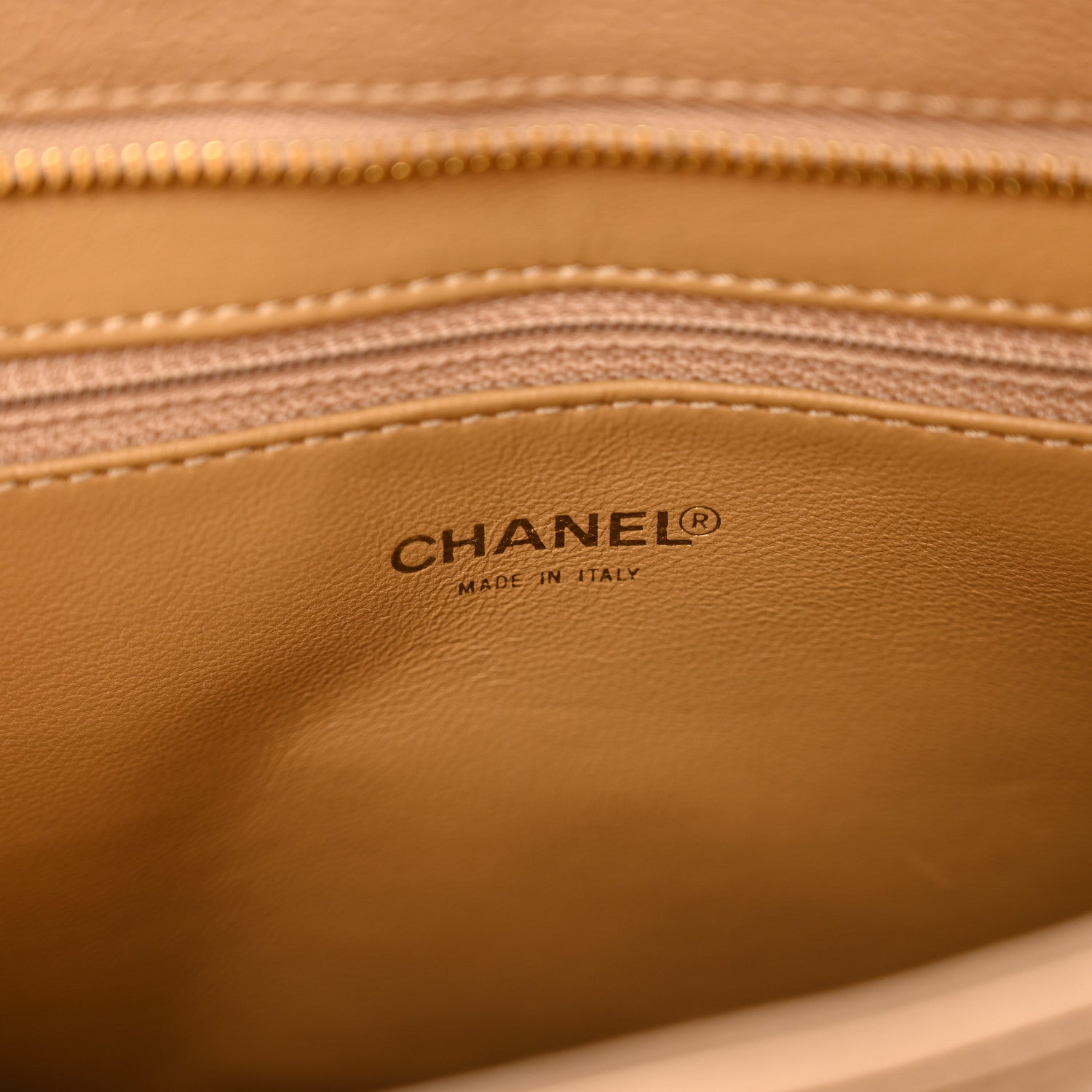 Chanel Caviar Quilted Medallion Tote Beige 7 of 10
