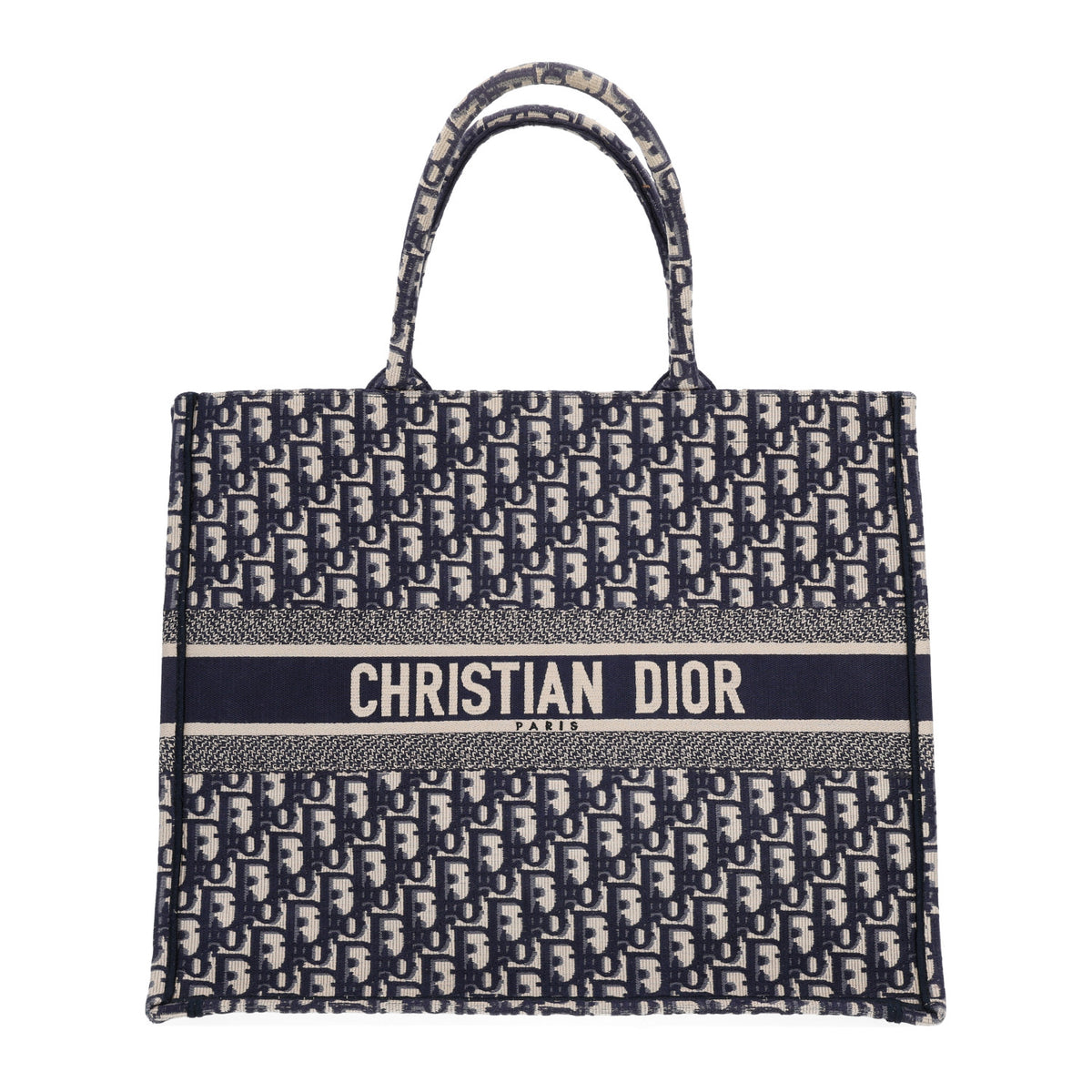 Christian Dior Oblique Large Book Tote Blue Multicolor 1 of 9