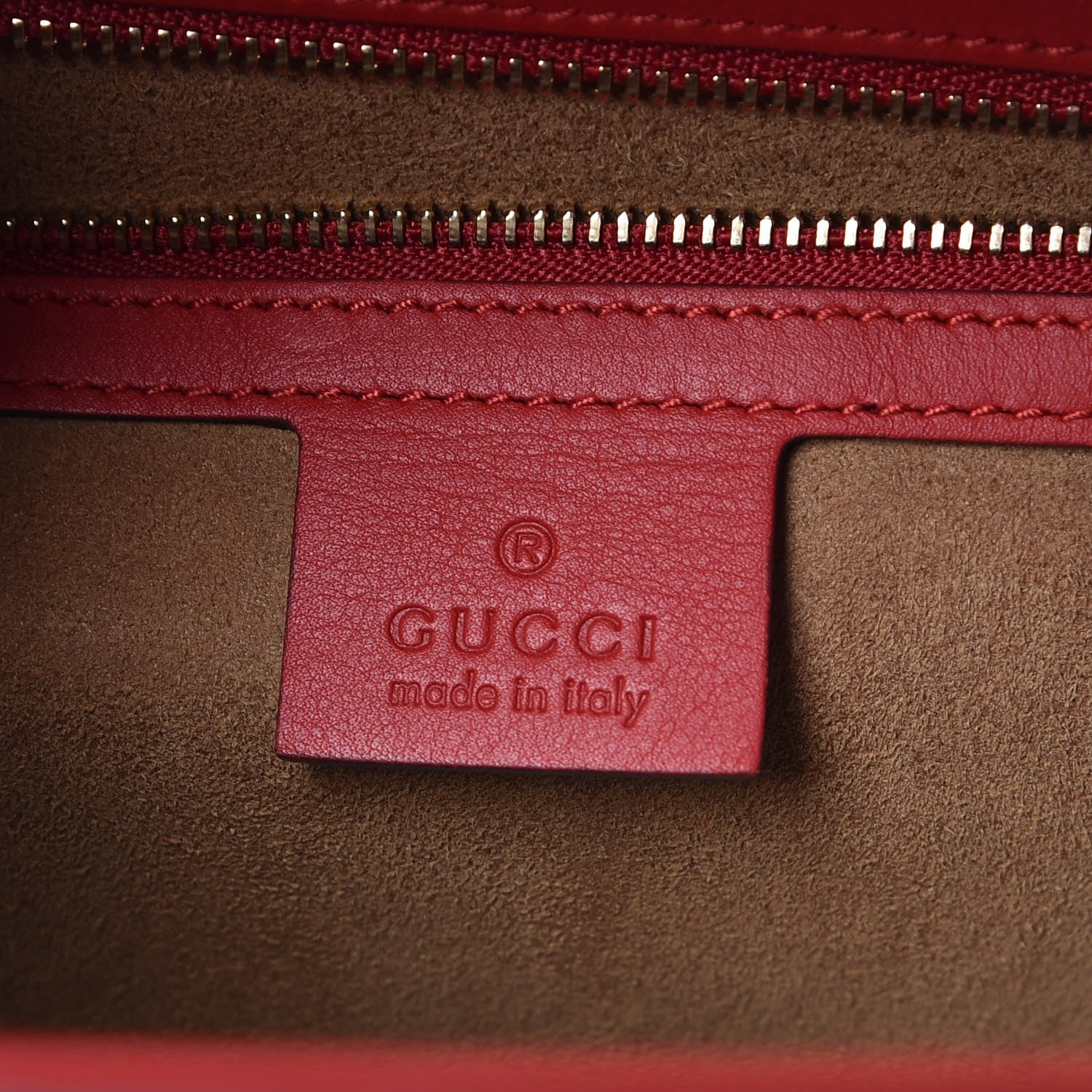 Gucci GG Supreme Monogram Calfskin Medium Padlock Top Handle Bag Beige Hibiscus Red New Rosette 6 of 10