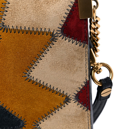 Chloe Suede Wonder Woman Patchwork Medium Faye Shoulder Bag Black 11 of 13