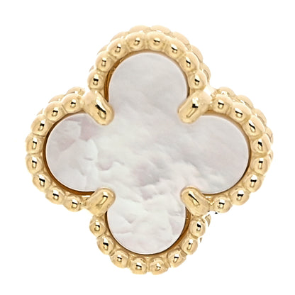 Van Cleef & Arpels 18K Yellow Gold Mother of Pearl Sweet Alhambra Single Earrings 1 of 4