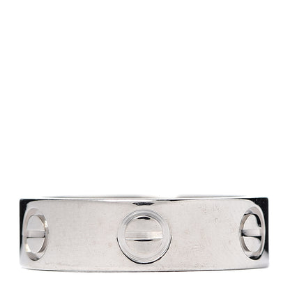 Cartier 18K White Gold 5.5mm LOVE Ring 51 5.75 3 of 4