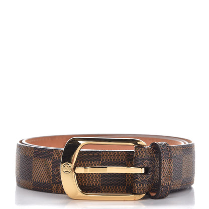 Louis Vuitton Damier Ebene 30mm Ellipse Belt 80 32 1 of 10