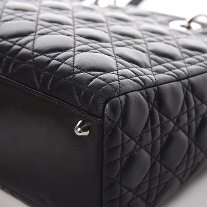 Christian Dior Lambskin Cannage Large Lady Dior Black 10 of 12