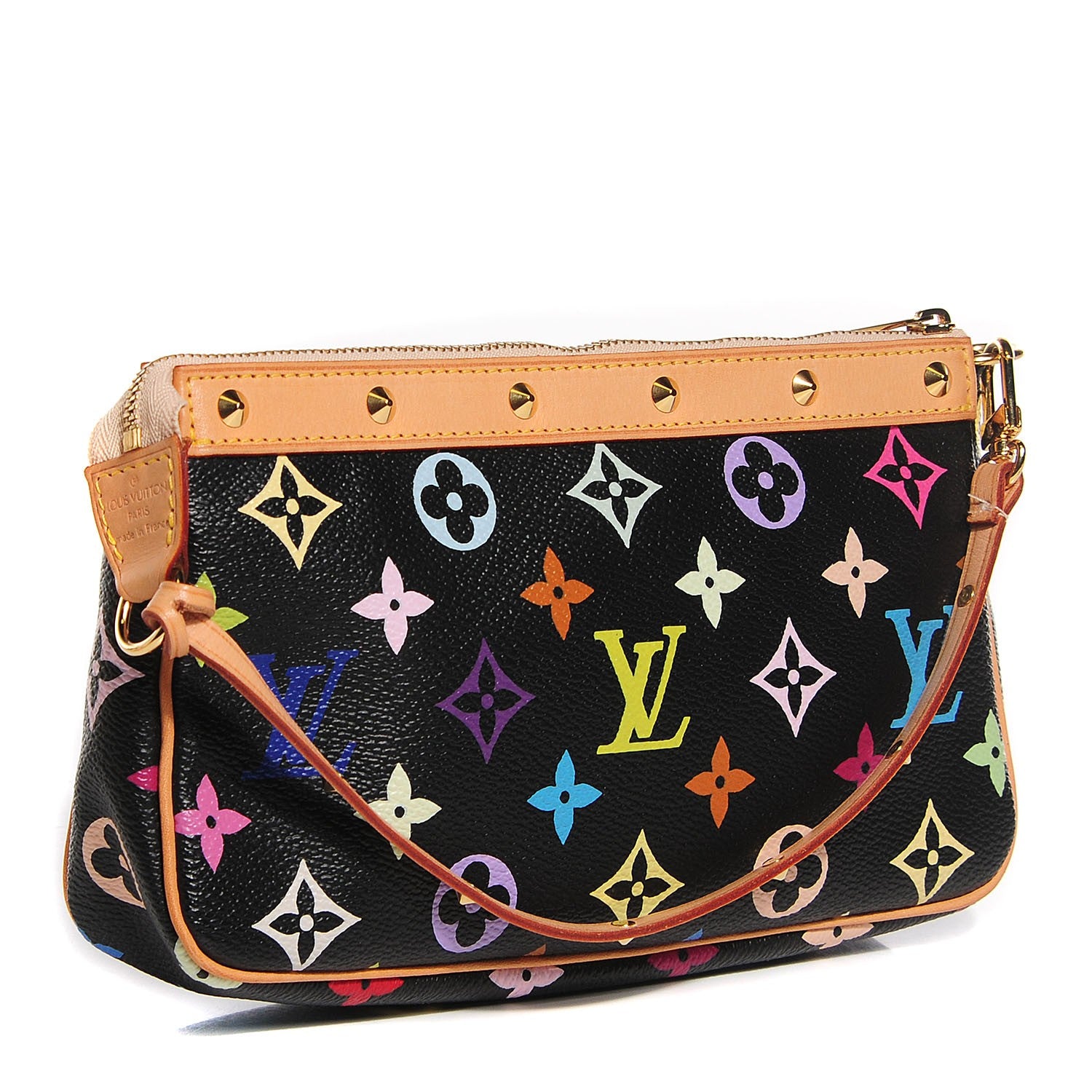 Louis Vuitton Monogram Multicolor Pochette Accessories Black 3 of 8