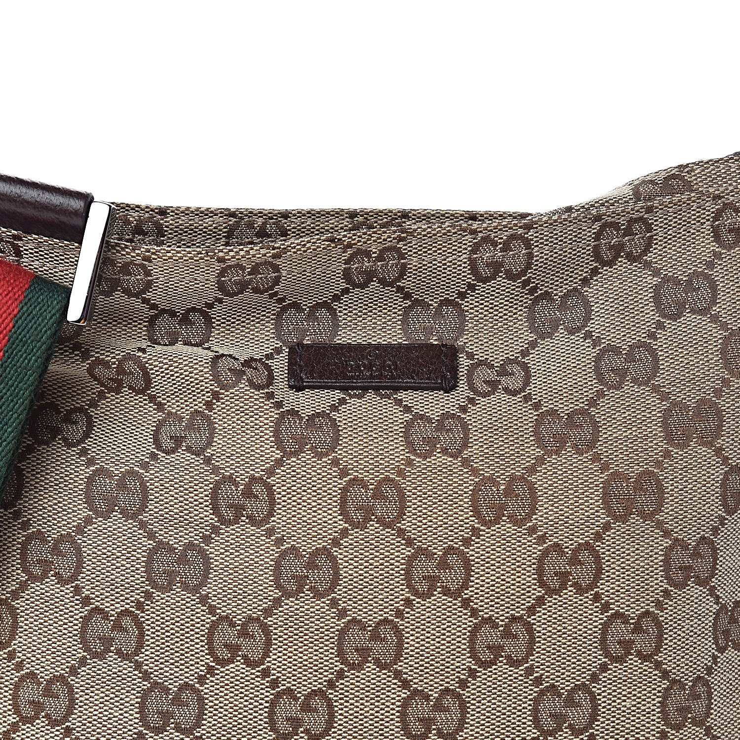 Gucci Monogram Web Small Flat Messenger Bag Brown 11 of 11
