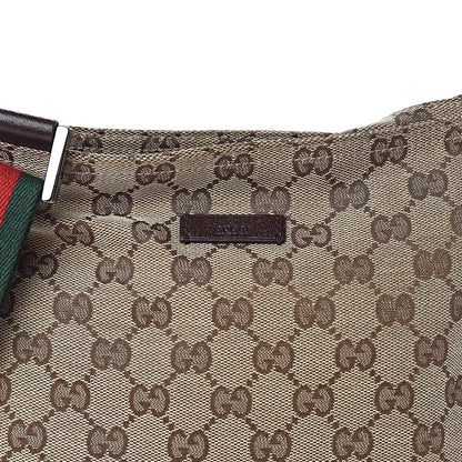 Gucci Monogram Web Small Flat Messenger Bag Brown 11 of 11