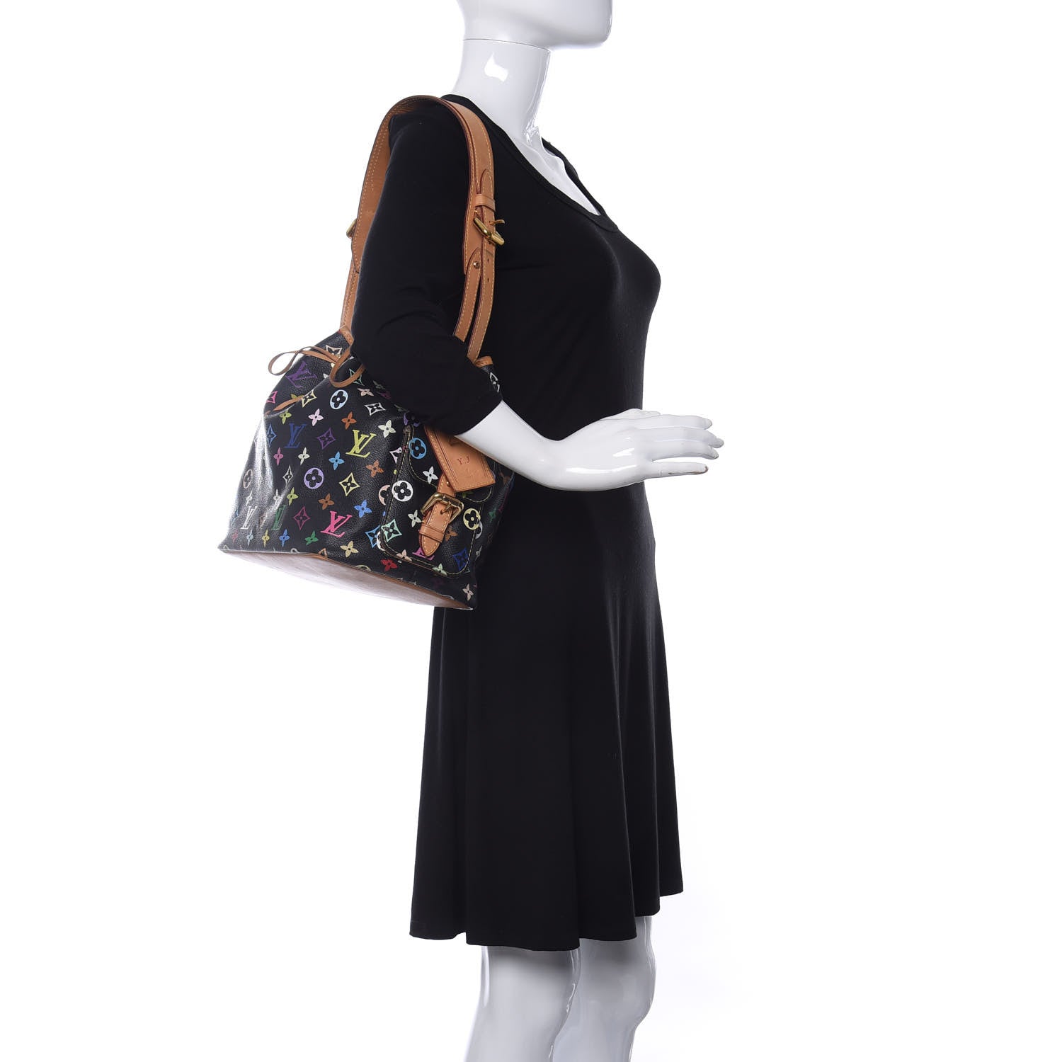 Louis Vuitton Monogram Multicolor Petit Noe Black 2 of 10