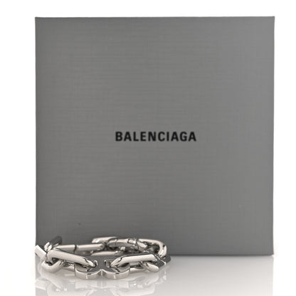 Balenciaga Metal B Chain Bracelet Silver 6 of 6