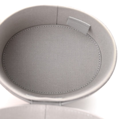 Chanel Lambskin Quilted Round Mini Vanity Case With Chain Case With Chain Grey 5 of 10