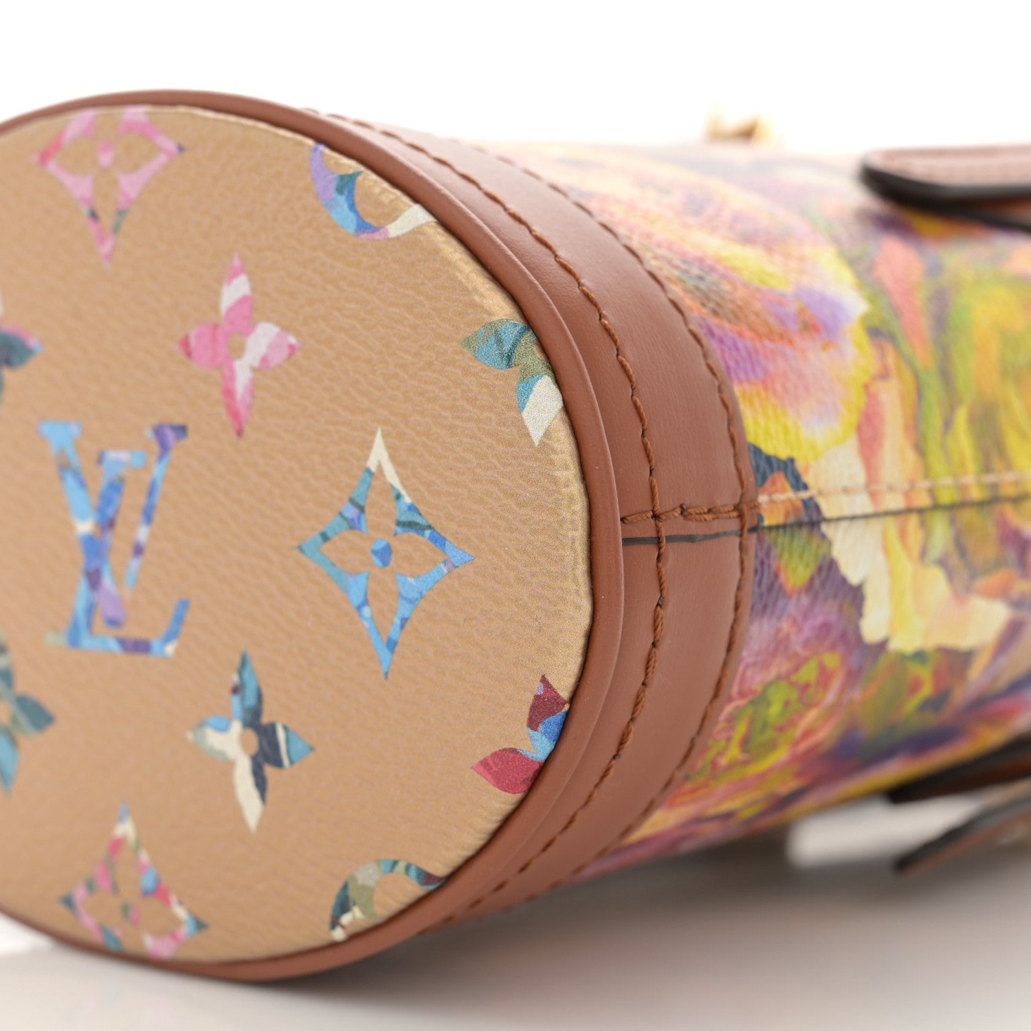 Louis Vuitton Metallic Monogram LV Garden Nano Bucket Bag Gold 10 of 10