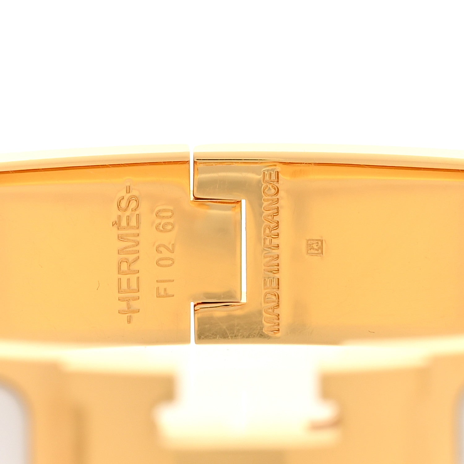 Hermes Enamel Narrow Clic Clac H Bracelet PM White 4 of 5