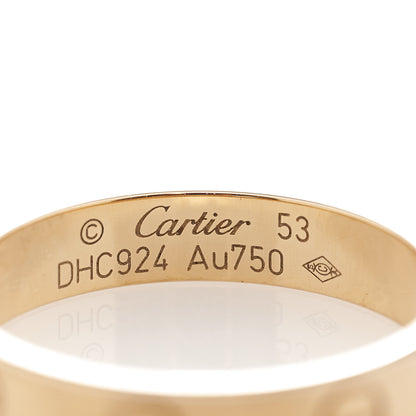 Cartier 18K Pink Gold 3.5mm LOVE Wedding Band Ring 53 6.25 7 of 10